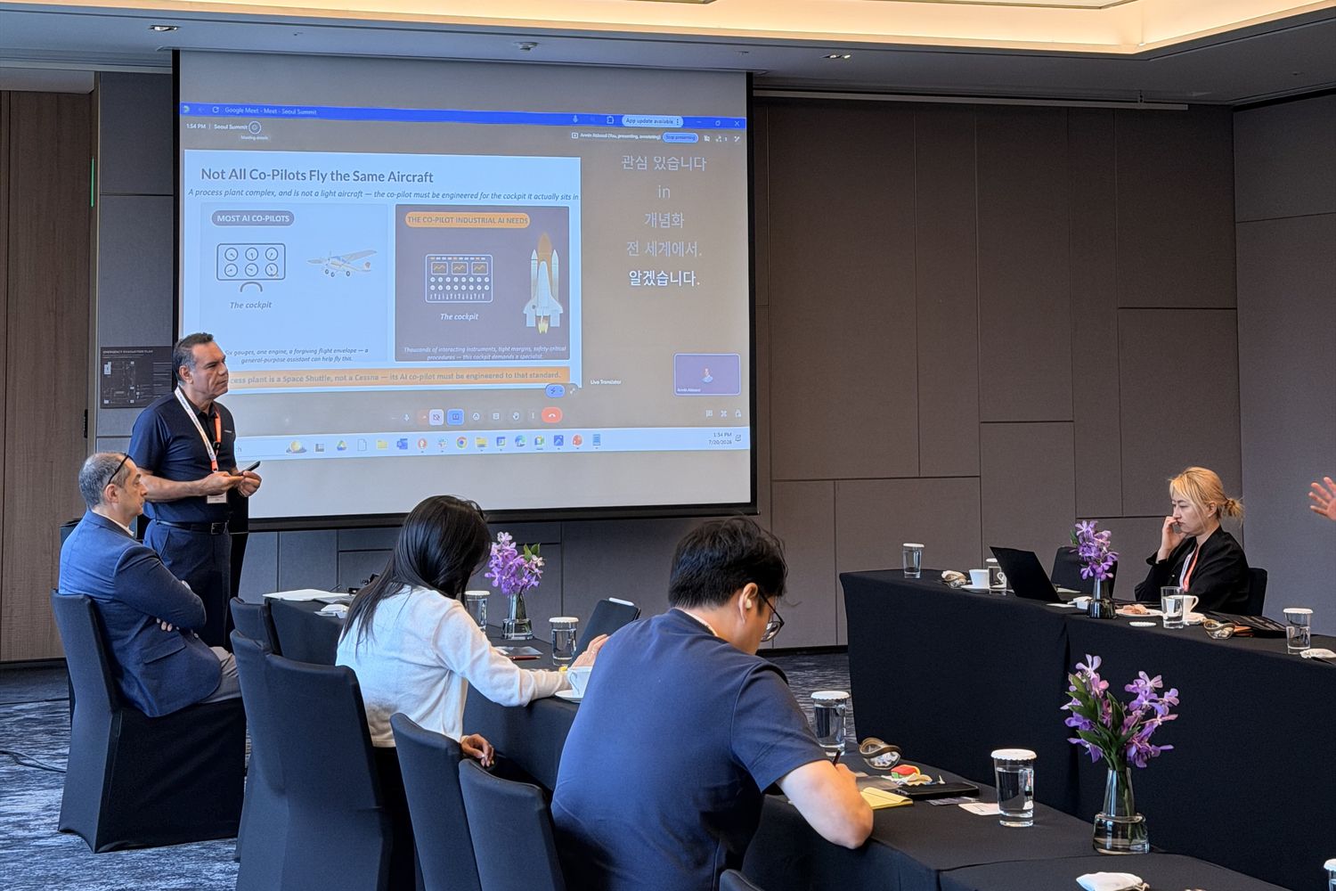 Moe Tanabian presenting at The Industrial AI Summit in Seoul